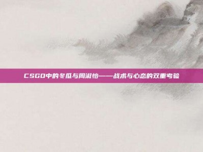 CSGO中的冬瓜与周淑怡——战术与心态的双重考验