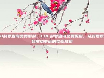lol封号查询免费解封，LOL封号查询免费解封，从封号原因到成功申诉的完整攻略