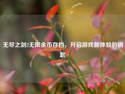 无尽之剑2无限金币存档，开启游戏新体验的钥匙