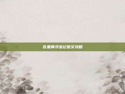 瓦里奥寻宝记图文攻略