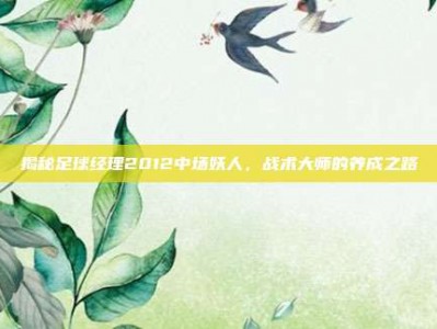 揭秘足球经理2012中场妖人，战术大师的养成之路