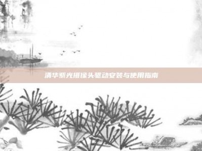 清华紫光摄像头驱动安装与使用指南