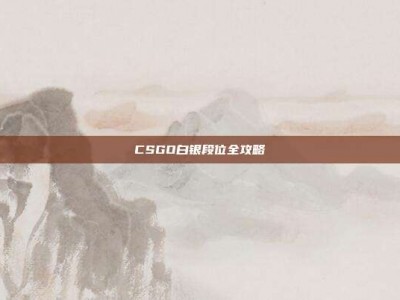 CSGO白银段位全攻略