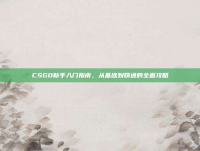 CSGO新手入门指南，从基础到精通的全面攻略