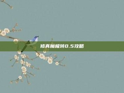 修真魔极转0.5攻略