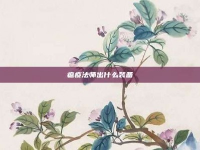 瘟疫法师出什么装备