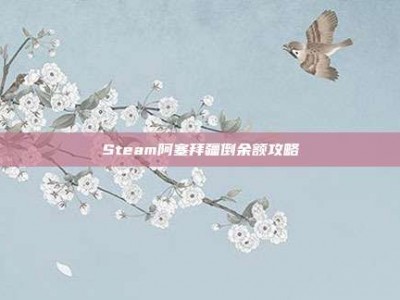 Steam阿塞拜疆倒余额攻略