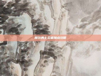 摩尔勇士忍者加点攻略