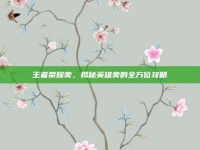 王者荣耀奕，揭秘英雄奕的全方位攻略