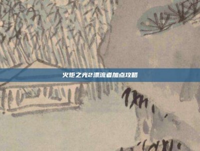 火炬之光2漂流者加点攻略