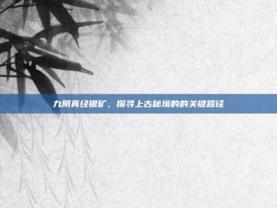 九阴真经银矿，探寻上古秘境的的关键路径