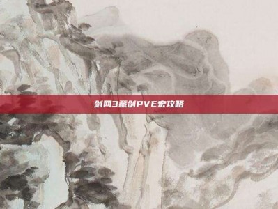 剑网3藏剑PVE宏攻略
