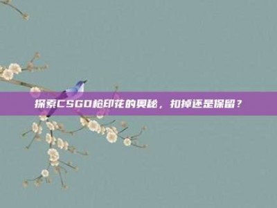 探索CSGO枪印花的奥秘，扣掉还是保留？