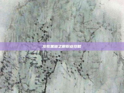 龙歌黑暗之眼职业攻略
