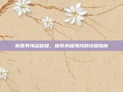 新世界海盗秘籍，探索未知海域的终极指南