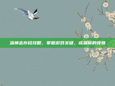 荡神志存档攻略，掌握游戏关键，成就你的传奇