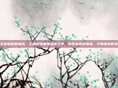 王者荣耀最强吗，王者荣耀最强英雄之争，没有永恒的最强，只有版本答案