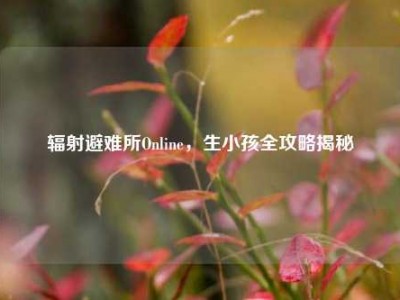 辐射避难所Online，生小孩全攻略揭秘