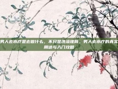 男人去水疗是去做什么，不只是洗澡搓背，男人去水疗的真实用途与入门攻略