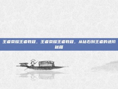 王者荣耀王者教程，王者荣耀王者教程，从钻石到王者的进阶秘籍