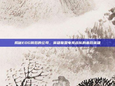 揭秘EDG背后的公司，英雄联盟电竞战队的幕后英雄