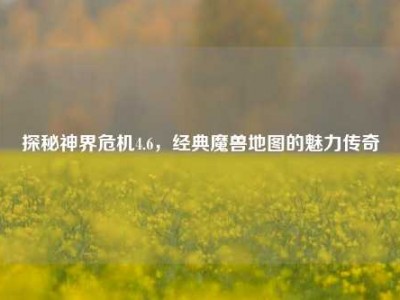 探秘神界危机4.6，经典魔兽地图的魅力传奇