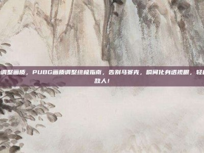 pubg调整画质，PUBG画质调整终极指南，告别马赛克，瞬间化身透视眼，轻松锁定敌人！