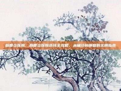 脉管炎医院，脉管炎医院选择全攻略，从确诊到康复的实用指南