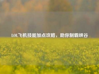 LOL飞机技能加点攻略，助你制霸峡谷