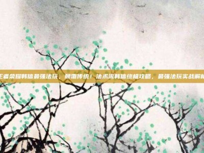 王者荣耀韩信最强法玩，颠覆传统！法术流韩信终极攻略，最强法玩实战解析