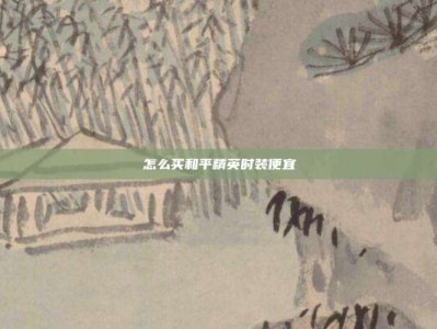怎么买和平精英时装便宜