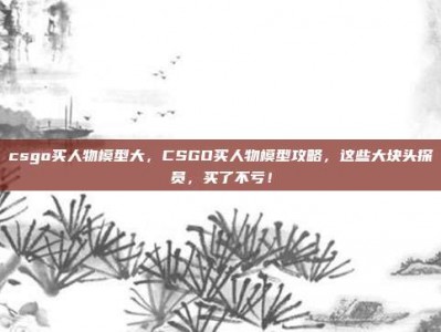 csgo买人物模型大，CSGO买人物模型攻略，这些大块头探员，买了不亏！