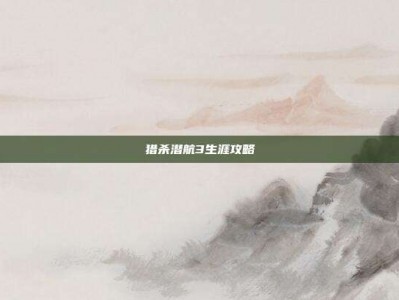 猎杀潜航3生涯攻略