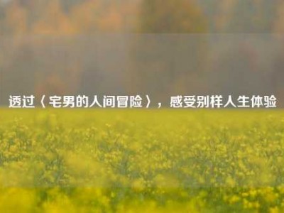 透过〈宅男的人间冒险〉，感受别样人生体验