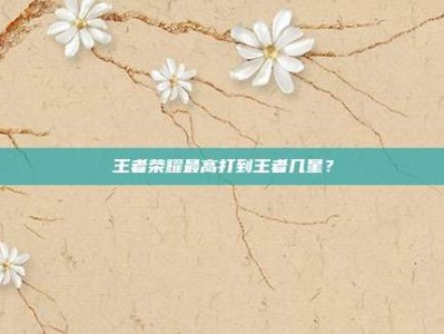 王者荣耀最高打到王者几星？