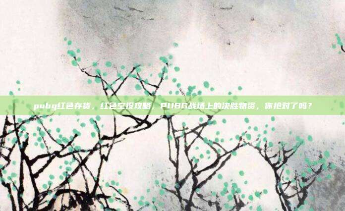 pubg红色存货，红色空投攻略，PUBG战场上的决胜物资，你抢对了吗？