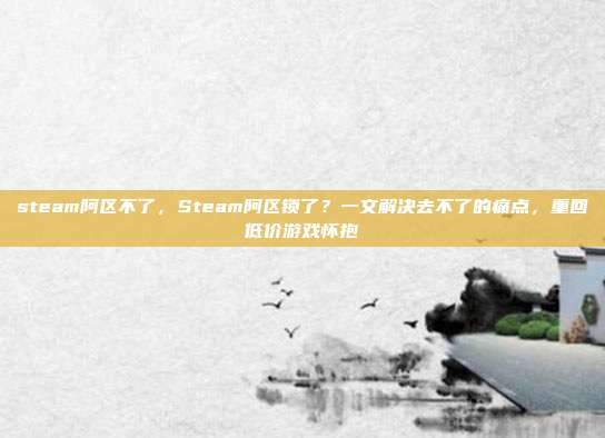 steam阿区不了，Steam阿区锁了？一文解决去不了的痛点，重回低价游戏怀抱