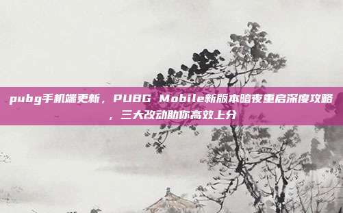 pubg手机端更新，PUBG Mobile新版本暗夜重启深度攻略，三大改动助你高效上分