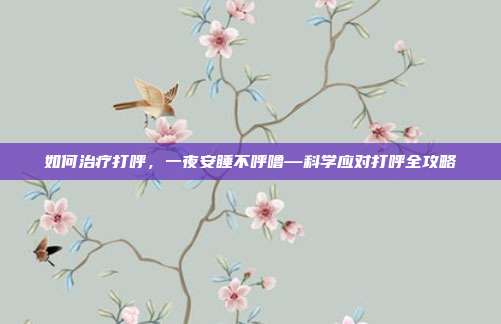 如何治疗打呼，一夜安睡不呼噜—科学应对打呼全攻略