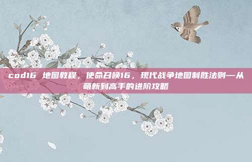 cod16 地图教程，使命召唤16，现代战争地图制胜法则—从萌新到高手的进阶攻略