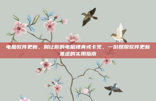电脑软件更新，别让你的电脑裸奔或卡死，一份摆脱软件更新焦虑的实用指南