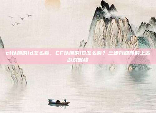 cf以前的id怎么看，CF以前的ID怎么看？三步找回你的上古游戏昵称
