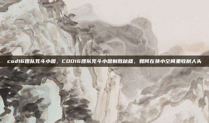cod16团队死斗小图，COD16团队死斗小图制胜秘籍，如何在狭小空间里收割人头