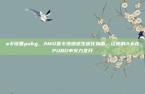 a卡设置pubg，AMD显卡绝地求生优化指南，让你的A卡在PUBG中火力全开