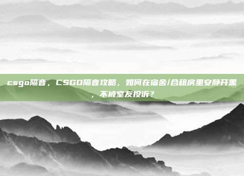 csgo隔音，CSGO隔音攻略，如何在宿舍/合租房里安静开黑，不被室友投诉？