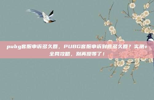 pubg客服申诉多久回，PUBG客服申诉到底多久回？实测+全网攻略，别再傻等了！