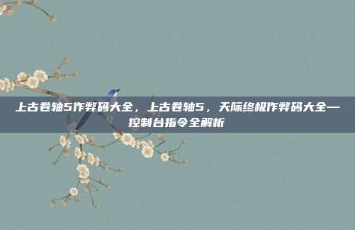 上古卷轴5作弊码大全，上古卷轴5，天际终极作弊码大全—控制台指令全解析