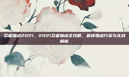 忍者加点2021，2021忍者加点全攻略，最强加点方案与实战解析