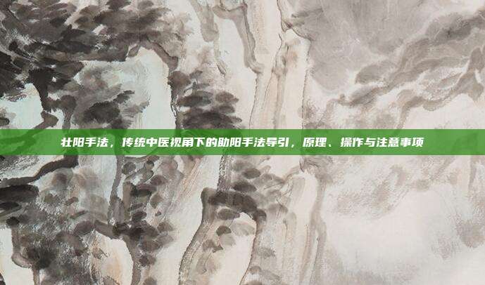 壮阳手法，传统中医视角下的助阳手法导引，原理、操作与注意事项