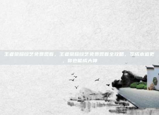 王者荣耀综艺免费观看，王者荣耀综艺免费观看全攻略，零成本追更，你也能成大神